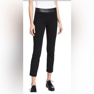 New PAIGE Camilla Ponte Pants with Faux-Vegan Leather Waist
